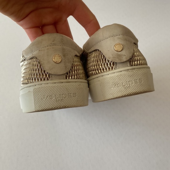 Leather and Gold J Slides Sneakers - Picture 3 of 5
